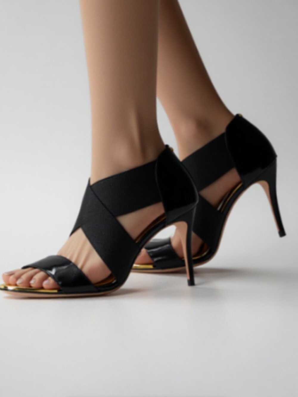 Leniya Cross-Over Sandals Black, by Ted Baker